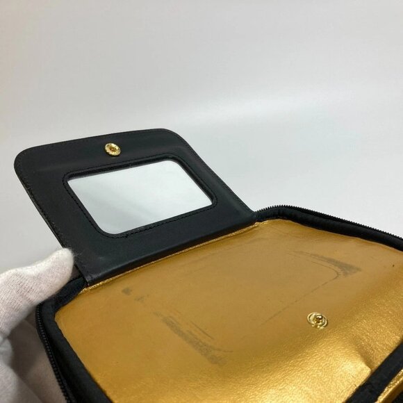 VERSACE Floral pattern Total pattern Hand Bag Vanity bag Black x Multicolore - Picture 13 of 16